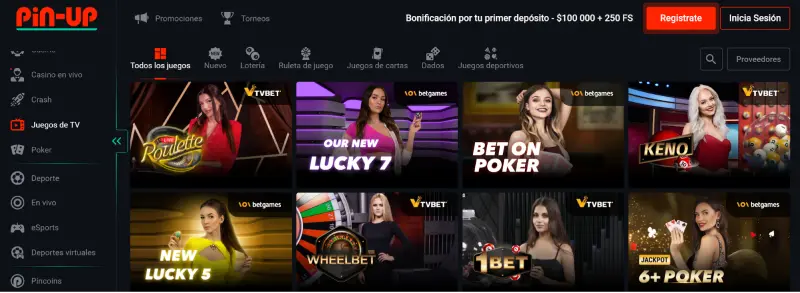 Juegos de TV en Pin Up Casino Juegos TV Pin Up Casino